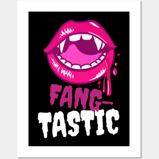 Fangtastic Vampire Halloween Lips Posters and Art